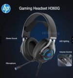 ⁦HP H360G USB 7.1 Surround Gaming Headset - 50mm Drivers - Noise Canceling Mic- Blue LED⁩ - الصورة ⁦5⁩