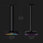 REDRAGON HA300 SCEPTER PRO RGB Gaming Headset Stand | Bkack - Image 3
