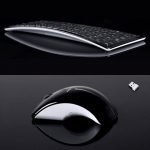 Pravix KM818 Curvy Mini Wireless Office Keyboard + Mouse Combo - Black - الصورة 4