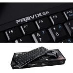 Pravix KM818 Curvy Mini Wireless Office Keyboard + Mouse Combo - Black - الصورة 5