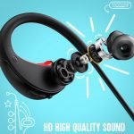 DACOM Armor Plus (L16) IPX5 Sports Wireless Bluetooth Headset - Black / Red - الصورة 3