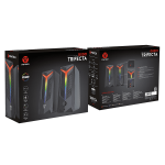 ⁦FANTECH GS301 Trifecta RGB Bluetooth 0.5 / AUX Desktop Gaming Speaker - 2*5W - USB Power⁩ - الصورة ⁦6⁩