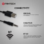⁦FANTECH GS301 Trifecta RGB Bluetooth 0.5 / AUX Desktop Gaming Speaker - 2*5W - USB Power⁩ - الصورة ⁦5⁩