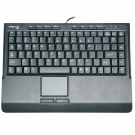 Pravix KB9824 Ultra Thin USB Notebook Multimedia Keyboard With Touch Pad -Black