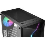MSI MAG VAMPIRIC 100R ARGB Mid Tower Gaming Computer Case ,Tempered Glass + 2x ARGB 120mm fan-Black - الصورة 4