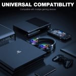 ⁦ONIKUMA K15 RGB Foldable Stereo Gaming Headset - Detachable Noise Canceling Mic - Mobile /PC /PS4 PS5/XBOX ⁩ - الصورة ⁦7⁩