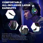 ⁦ONIKUMA K15 RGB Foldable Stereo Gaming Headset - Detachable Noise Canceling Mic - Mobile /PC /PS4 PS5/XBOX ⁩ - الصورة ⁦6⁩