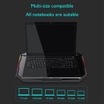 ⁦VOVO V-07 Gaming Laptop Cooling Pad Stand - 5x Blue Led Fans - RGB Side Lights -12 to15 Inch⁩ - الصورة ⁦6⁩