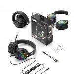 ⁦ONIKUMA K15 RGB Foldable Stereo Gaming Headset - Detachable Noise Canceling Mic - Mobile /PC /PS4 PS5/XBOX ⁩ - الصورة ⁦13⁩