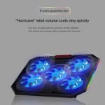 ⁦VOVO V-07 Gaming Laptop Cooling Pad Stand - 5x Blue Led Fans - RGB Side Lights -12 to15 Inch⁩ - الصورة ⁦3⁩