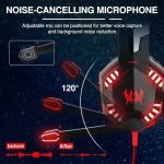 Kotion Each G2000 Stereo Gaming Headset - Red Led - Noise Reduction Mic For PC - Black/Red - Image 4