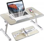 Laptop Foldable Stand Desk Table with USB Cooling Fans -Multi High Levels | Beige - Image 2