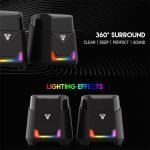 ⁦FANTECH GS205 HELLSCREAM RGB Mobile / PC Gaming Speakers - HIGH RES Audio - 3W*2 (RMS) - Black⁩ - الصورة ⁦3⁩