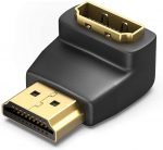 VENTION 2.0 HDMI Male to HDMI Female 90 Degree Angle Adapter-Black