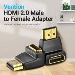 VENTION 2.0 HDMI Male to HDMI Female 90 Degree Angle Adapter-Black - Image 2