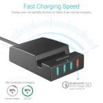 dpower IP988 Multiport 4 USB Fast Charging QC 3.0 with Station Dock - 5V / 6A / EU Plug | White - Image 5