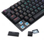 Redragon K607 APS Low Profile RGB TKL Gaming Mechanical Keyboard - Blue Switches | Black - الصورة 4