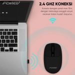 ⁦FOREV FV-198 Wireless Mouse - 2.4Ghz 1600DPI 4 Buttons -10m Range | Blue⁩ - الصورة ⁦7⁩