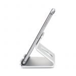 Mobile Desktop Stand - Solid Aluminum Holder For Mobile & Tablet UP To 8 inch | Silver - Image 2