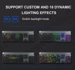 MOTOSPEED GK81 Wireless / Wired Low Profile Mechanical Keyboard - RGB Backlit - Red Switches | Black - Image 5