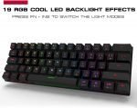 Motospeed CK62 Bluetooth / Wired 60% RGB Mechanical Keyboard - Red Switches | Black - الصورة 5