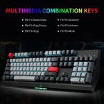 MOTOSPEED CK74 Gaming Keyboard Monochrome - Optical Axis Mechanical Switch  | Black - Image 4