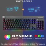 MOTOSPEED GK81 Wireless / Wired Low Profile Mechanical Keyboard - RGB Backlit - Red Switches | Black - Image 2