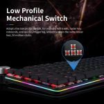 MOTOSPEED GK81 Wireless / Wired Low Profile Mechanical Keyboard - RGB Backlit - Red Switches | Black - Image 3