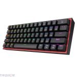 ⁦Redragon K617 FIZZ 60% RGB Gaming Mechanical Keyboard – Linear Red Switches | Black⁩ - الصورة ⁦4⁩