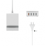 dpower IP988 Multiport 4 USB Fast Charging QC 3.0 with Station Dock - 5V / 6A / EU Plug | White - Image 11