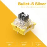 REDRAGON A113 BULLET-S ( 24 PCS ) Mechanical Switches - Quiet Linear Silver Switches | A113S - الصورة 2