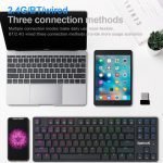 REDRAGON K539 ANUBIS 80% TKL Wireless / BT RGB Gaming Mechanical Keyboard - Low Profile Brown Switches | White - Image 2