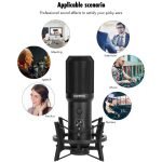 Yanmai Q10B Studio USB Condenser Microphone Professional Vlogging Kit | Black - Image 4