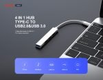 ⁦HAVIT HB41 Type-c Hub To 4xUSB - Transfer rate up to 5Gbps | Silver⁩ - الصورة ⁦2⁩