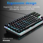 ⁦AULA F3087 TKL Mechanical Gaming Keyboard - Blue Switch - Rainbow backlight | Black / Silver⁩ - الصورة ⁦9⁩