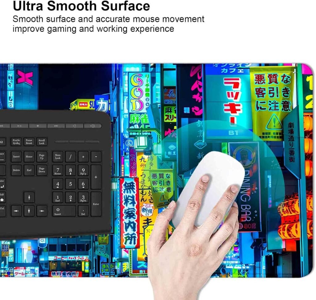 Japanese Neon street Mouse Pad
