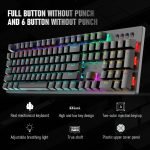 HP GK100F Full Mechanical Gaming Keyboard - Rainbow - Blue Switch | Black - الصورة 4