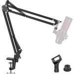XTRIKE ME HT-06 Microphone Suspension Arm - Broadcast Adjustable Boom Studio Scissor Stand | Black
