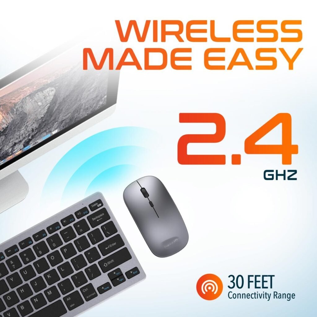 Rechargeable Slim Dual Mode Keyboard Mouse