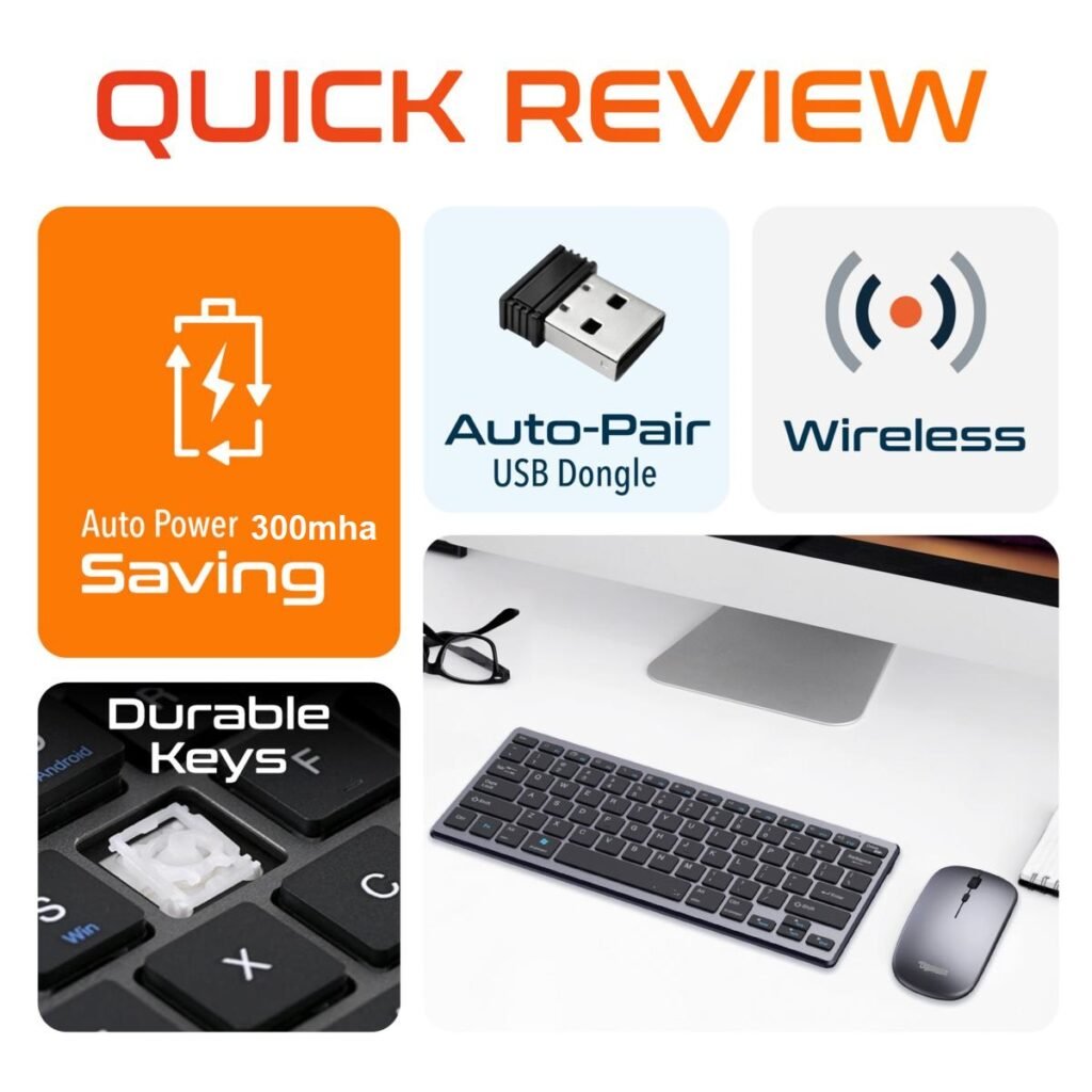 Rechargeable Slim Dual Mode Keyboard Mouse