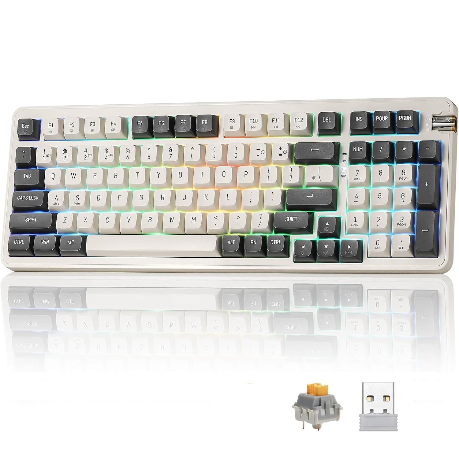 AIGO AG98 Tri-mode Mechanical Keyboard (1) AIGO AG98 Tri-mode Mechanical Keyboard