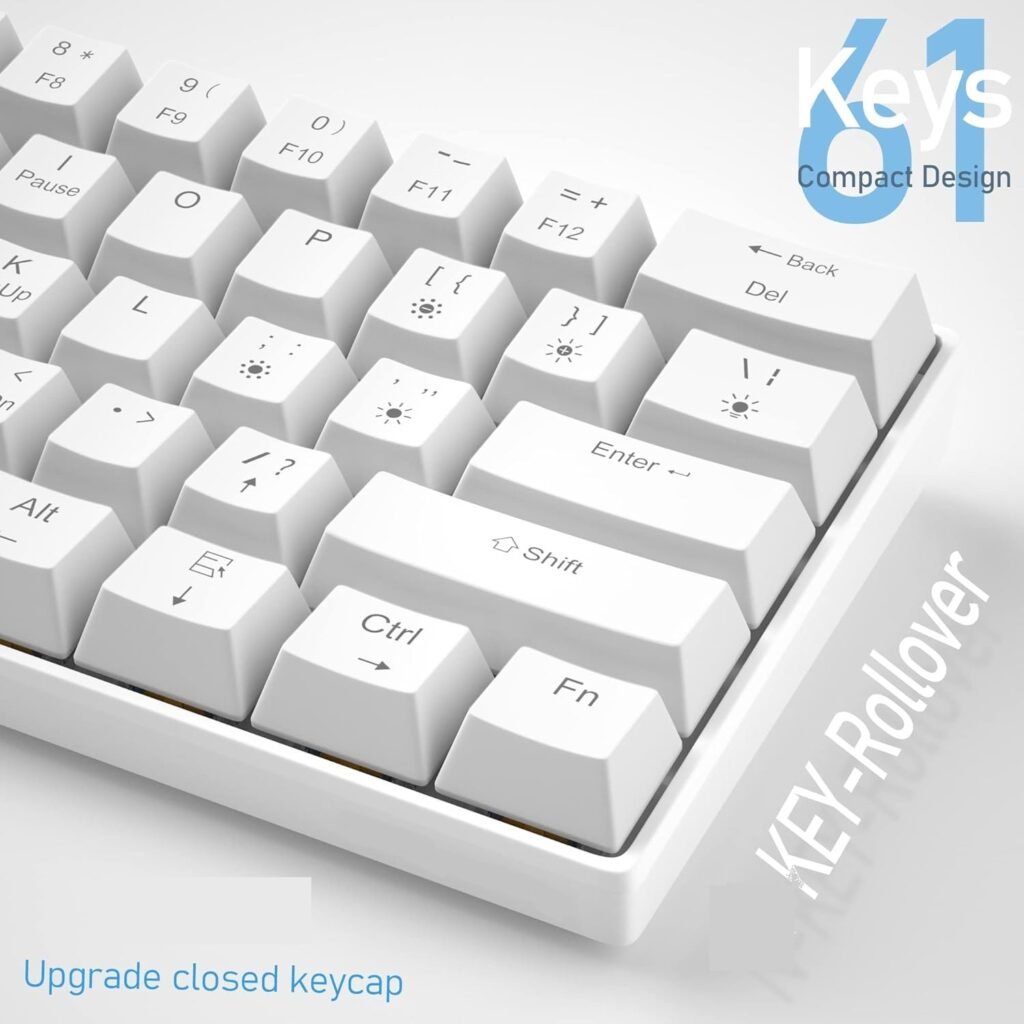 ASESTEK AK61 60% Gaming Keyboard white