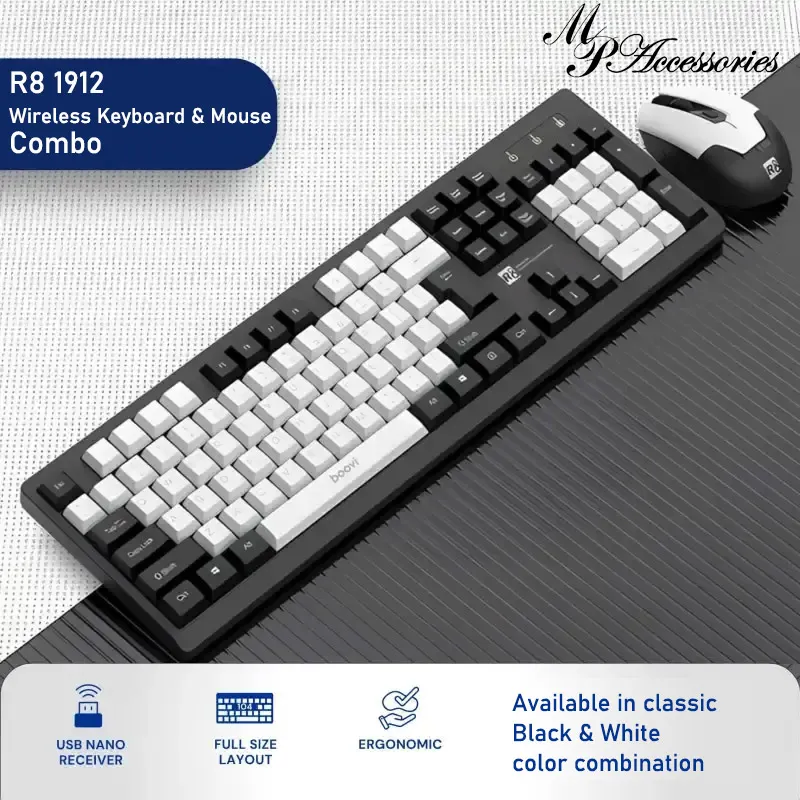 R8 1712 Wireless Keyboard Mouse Combo