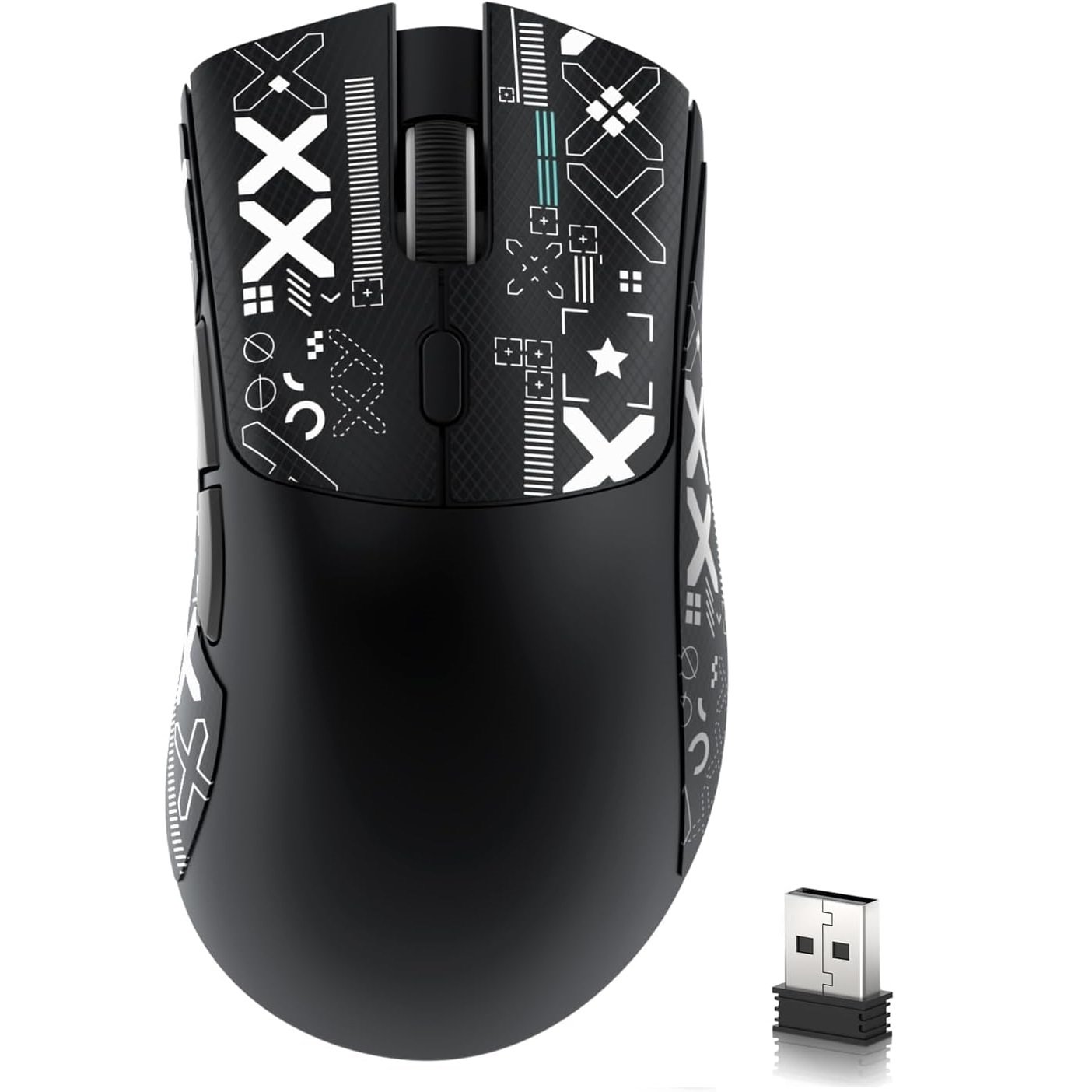 Attack Shark R1 Wireless Gaming Mouse (16)5 Attack Shark R1 Wireless Gaming Mouse with Grip Tape | Black - Image 1