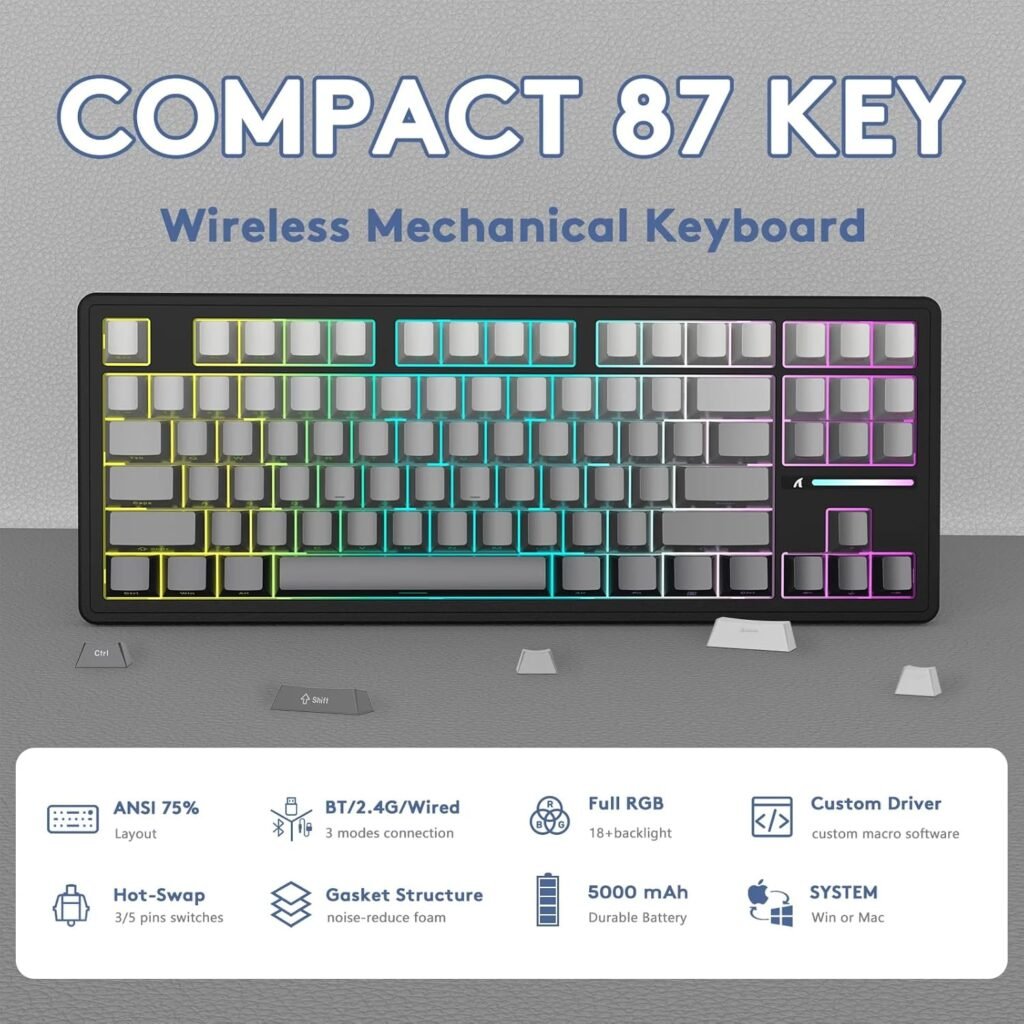 ATTACK SHARK M87 PROV2 Wireless Gaming Keyboard AR