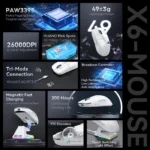 ATTACK SHARK X6 Wireless Gaming Mouse